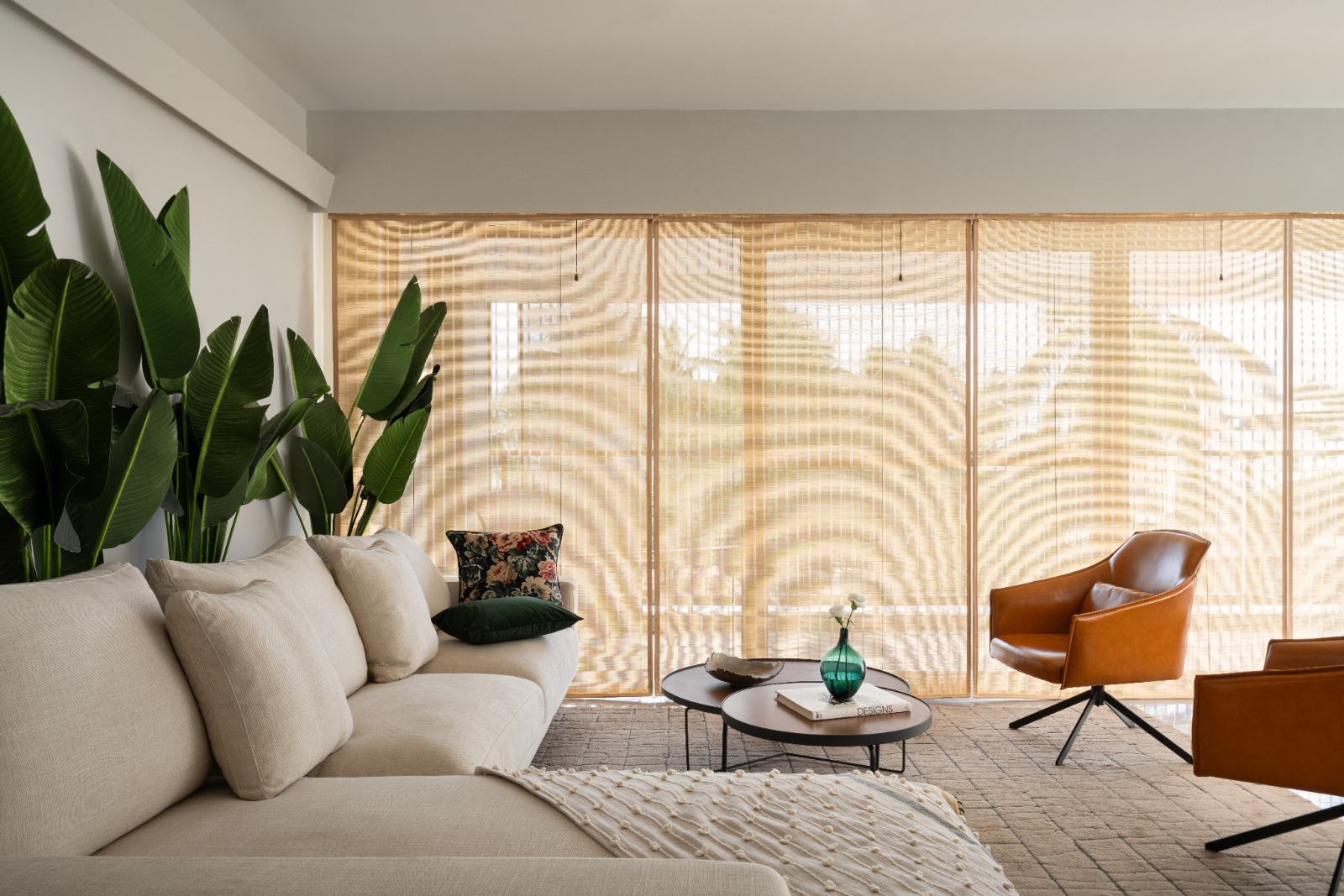 Premium outdoor bamboo blinds installation